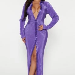 Fashion Nova Tessa Pleated Maxi Dress - Purple -fashion nova dresses Shop 09 09 22Studio4 CE DJ 13 27 34 39 YK5360 Purple 13447 PB