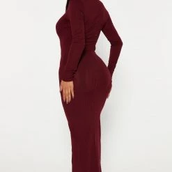 Fashion Nova Cali Ribbed Maxi Dress - Wine -fashion nova dresses Shop 09 09 22Studio4 CE 10 02 25 12 RD48279L Wine 13059 PB