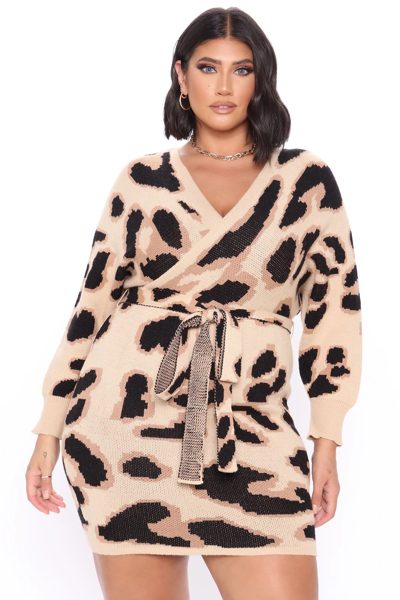 Fashion Nova Don't Hate Sweater Mini Dress - Taupe 13 Fashion Nova Don't Hate Sweater Mini Dress - Taupe - Image 11