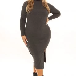 Fashion Nova Happy Hour Feels Midi Dress - Charcoal -fashion nova dresses Shop 09 10 21Studio1 SN RL 11 17 38 26 RD41168L Charcoal 3058 PLUS KS
