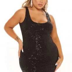 Fashion Nova Tall Family Affair Sequin Mini Dress - Black -fashion nova dresses Shop 09 10 21Studio1 SN RL 15 47 26 70 TFD40097 Black 3464 PLUS KL