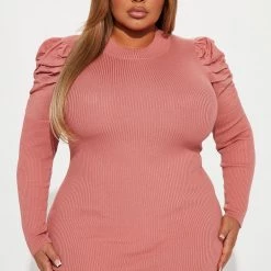 Fashion Nova I Want More Sweater Mini Dress - Mauve -fashion nova dresses Shop 09 12 22Studio1 KJ KP 13 52 31 28 J3H0207S Mauve 14855 PLUS KS