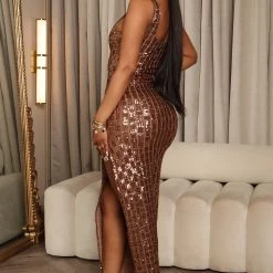 Fashion Nova Eyes On You Sequin Maxi Dress - Mocha -fashion nova dresses Shop 09 13 22Studio2 RM 15 16 11 14 D40019B Mocha 6212 EH