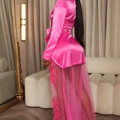 Fashion Nova Barbie Boss Satin Maxi Dress - Hot Pink -fashion nova dresses Shop 09 13 22Studio2 RM 15 25 54 16 GWQ5255 HotPink 6231 SG