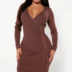 Fashion Nova Paris In The Rain Sweater Midi Dress - Chocolate -fashion nova dresses Shop 09 13 22Studio3 ME IM 13 33 31 36 RDAE6420FN Chocolate 3332 EH