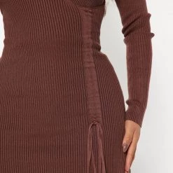 Fashion Nova Paris In The Rain Sweater Midi Dress - Chocolate -fashion nova dresses Shop 09 13 22Studio3 ME IM 13 33 39 36 RDAE6420FN Chocolate 3334 EH