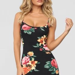 Fashion Nova Body Moves Midi Dress - Black Floral -fashion nova dresses Shop 09 14 18 Studio 2 13 24 28 JD19788AP Black0606 JF scaled