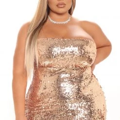 Fashion Nova Make A Scene Sequin Dress - Rose Gold -fashion nova dresses Shop 09 14 21Studio1 ME KP 10 08 56 9 BD20115 RoseGold 0042 PLUS EH