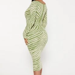 Fashion Nova Amina Sweater Midi Dress - Green/combo -fashion nova dresses Shop 09 14 22Studio4 ME KP 10 27 39 10 22840 Greencombo 14762 PB