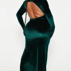 Fashion Nova Camera Ready Velvet Maxi Dress - Hunter -fashion nova dresses Shop 09 16 22Studio5 RT DJ 13 57 30 36 IMD61314 Hunter 0093 PLUS ES