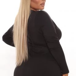 Fashion Nova Amilia Double Lined Midi Dress - Black -fashion nova dresses Shop 09 17 21Studio3 CE KG 13 51 24 35 JD44588L Black 0534 PLUS PB