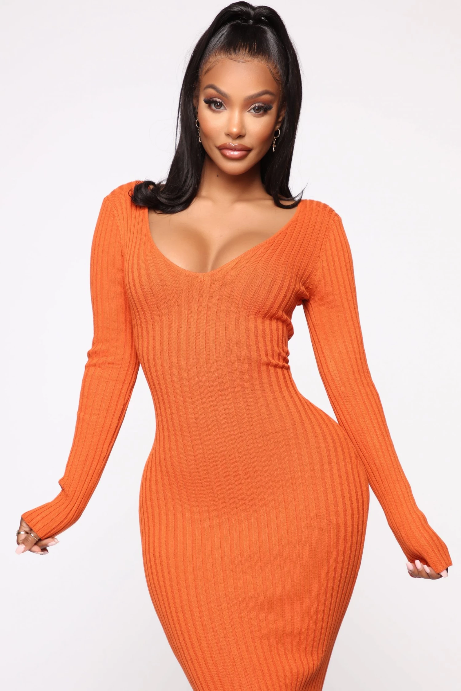 Fashion Nova Kallan Knit Dress - Orange - Image 6