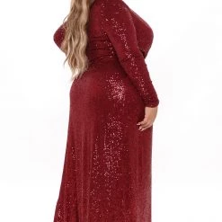 Fashion Nova Shine Away Sequin Maxi Dress - Burgundy 22 Fashion Nova Shine Away Sequin Maxi Dress - Burgundy -fashion nova dresses Shop 09 20 21Studio4 JP RL 15 04 11 51 4103D Burgundy 3563 PLUS PB