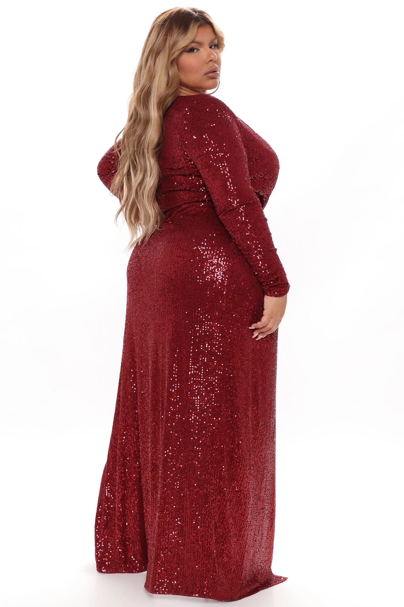 Fashion Nova Shine Away Sequin Maxi Dress - Burgundy 12 Fashion Nova Shine Away Sequin Maxi Dress - Burgundy - Image 10