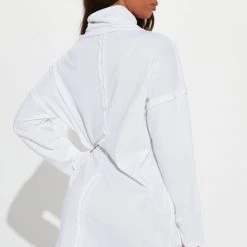 Fashion Nova Moni Sweatshirt Dress - White -fashion nova dresses Shop 09 20 22Studio1 RT RL 15 56 48 57 CFD1293L White 0819 PB
