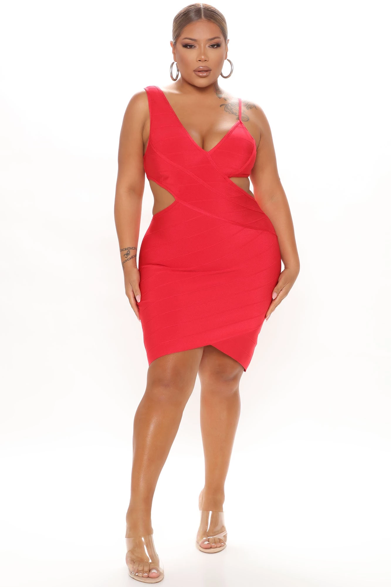 Fashion Nova Fancying You Bandage Mini Dress - Red 10 Fashion Nova Fancying You Bandage Mini Dress - Red - Image 8