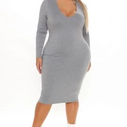 Fashion Nova Amilia Double Lined Midi Dress - Heather Grey 14 Fashion Nova Amilia Double Lined Midi Dress - Heather Grey -fashion nova dresses Shop 09 21 21Studio3 CE KG 13 39 15 58 JD44588L HeatherGrey 2324 PLUS KS