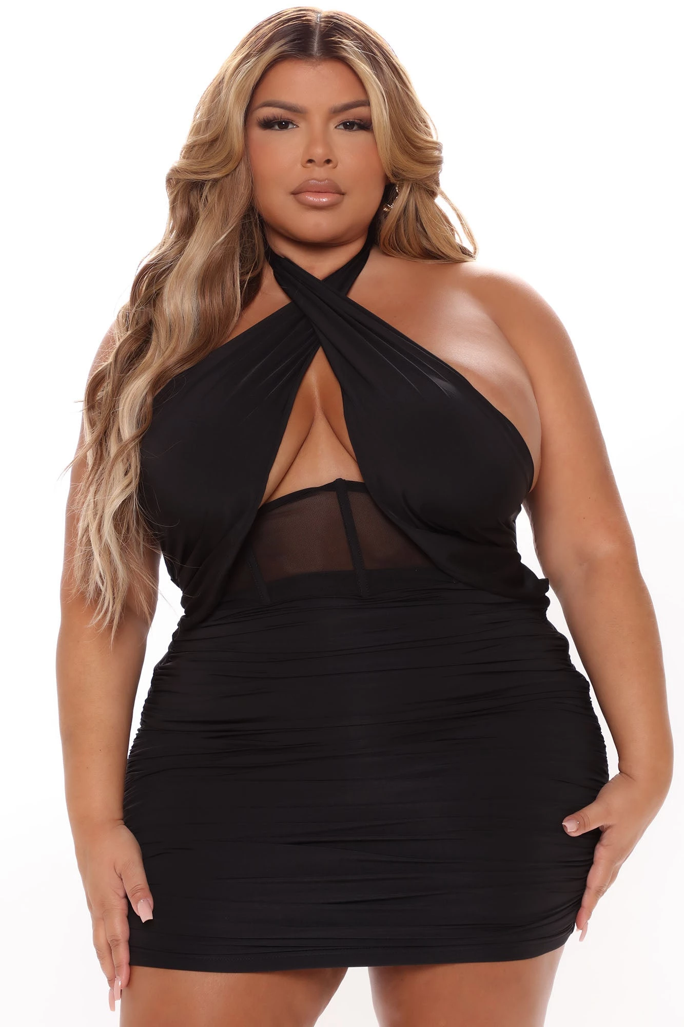 Fashion Nova One And Only Ruched Mini Dress - Black 7 Fashion Nova One And Only Ruched Mini Dress - Black - Image 5