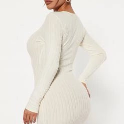 Fashion Nova Rita Ribbed Mini Dress - Cream -fashion nova dresses Shop 09 21 22Studio4 ME DJ 10 30 54 14 RD47560L Cream 0089 JB
