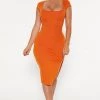 Fashion Nova Brealle Rib Midi Dress - Orange -fashion nova dresses Shop 09 21 22Studio4 ME DJ 13 50 21 48 RD46082 Orange 0185 SG