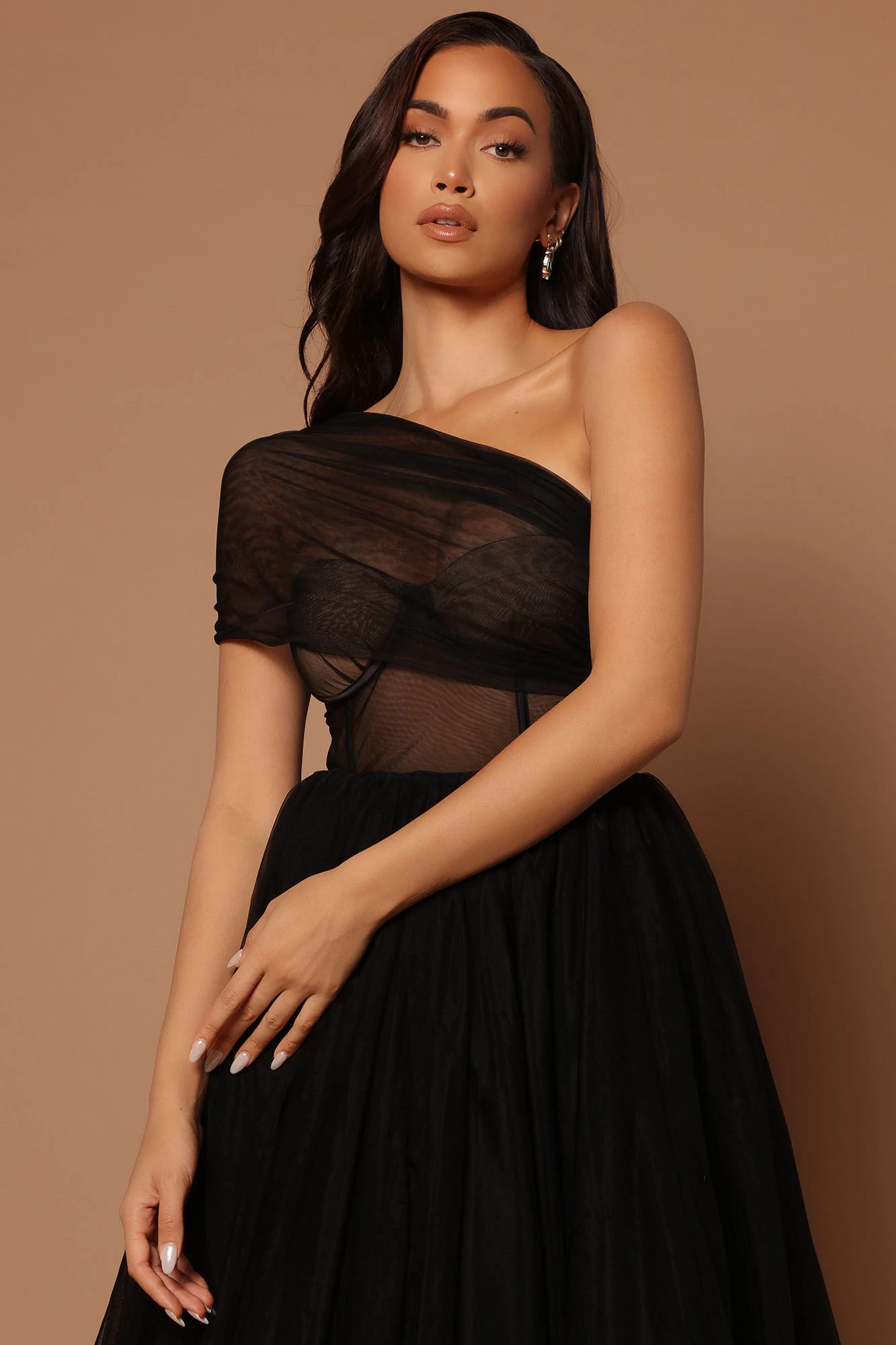 Fashion Nova Aliya Tulle Maxi Dress - Black 4 Fashion Nova Aliya Tulle Maxi Dress - Black - Image 2