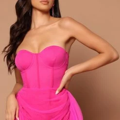 Fashion Nova Nora Strapless Tulle Gown - Pink -fashion nova dresses Shop 09 21 22Studio7 SN KP 14 33 34 31 A34936 Pink 7311 JB