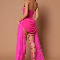 Fashion Nova Nora Strapless Tulle Gown - Pink -fashion nova dresses Shop 09 21 22Studio7 SN KP 14 34 56 31 A34936 Pink 7316 JB