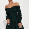 Fashion Nova Lake Tahoe Flannel Shirt Dress - Green/combo -fashion nova dresses Shop 09 22 22Studio1 CE 10 17 02 1 MD73748 Greencombo 1526 EH