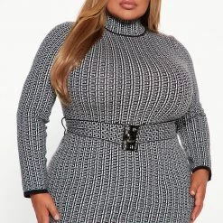 Fashion Nova Always Know Sweater Mini Dress - Black/White -fashion nova dresses Shop 09 22 22Studio3 KJ KP 13 39 44 29 SW823322FN BlackWhite 27237 PLUS ES