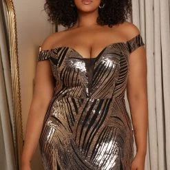 Fashion Nova Mona Sequin Maxi Dress - Black/Gold -fashion nova dresses Shop 09 22 22Studio5 RM CM 10 29 10 2 9253LDP8 BlackGold 7639 PLUS JB