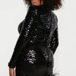 Fashion Nova Sparkle In The Night Sequin Mini Dress - Black -fashion nova dresses Shop 09 22 22Studio5 RM CM 13 57 55 23 GW22X2036 Black 1471 PLUS JB