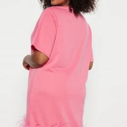 Fashion Nova Piper Feather Mini Dress - Hot Pink -fashion nova dresses Shop 09 22 22Studio5 RM CM 14 44 47 32 D8322CPD HotPink 1641 PLUS WG