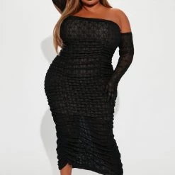 Fashion Nova Andrea Gloved Midi Dress Set - Black -fashion nova dresses Shop 09 23 22Studio1 KJ DJ 10 33 23 1 CYN22 Black 2379 PLUS EH