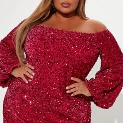 Fashion Nova Alexa Sequin Dress Set - Fuchsia -fashion nova dresses Shop 09 23 22Studio1 KJ DJ 13 24 14 18 DP8293C Fuchsia 2602 PLUS JB