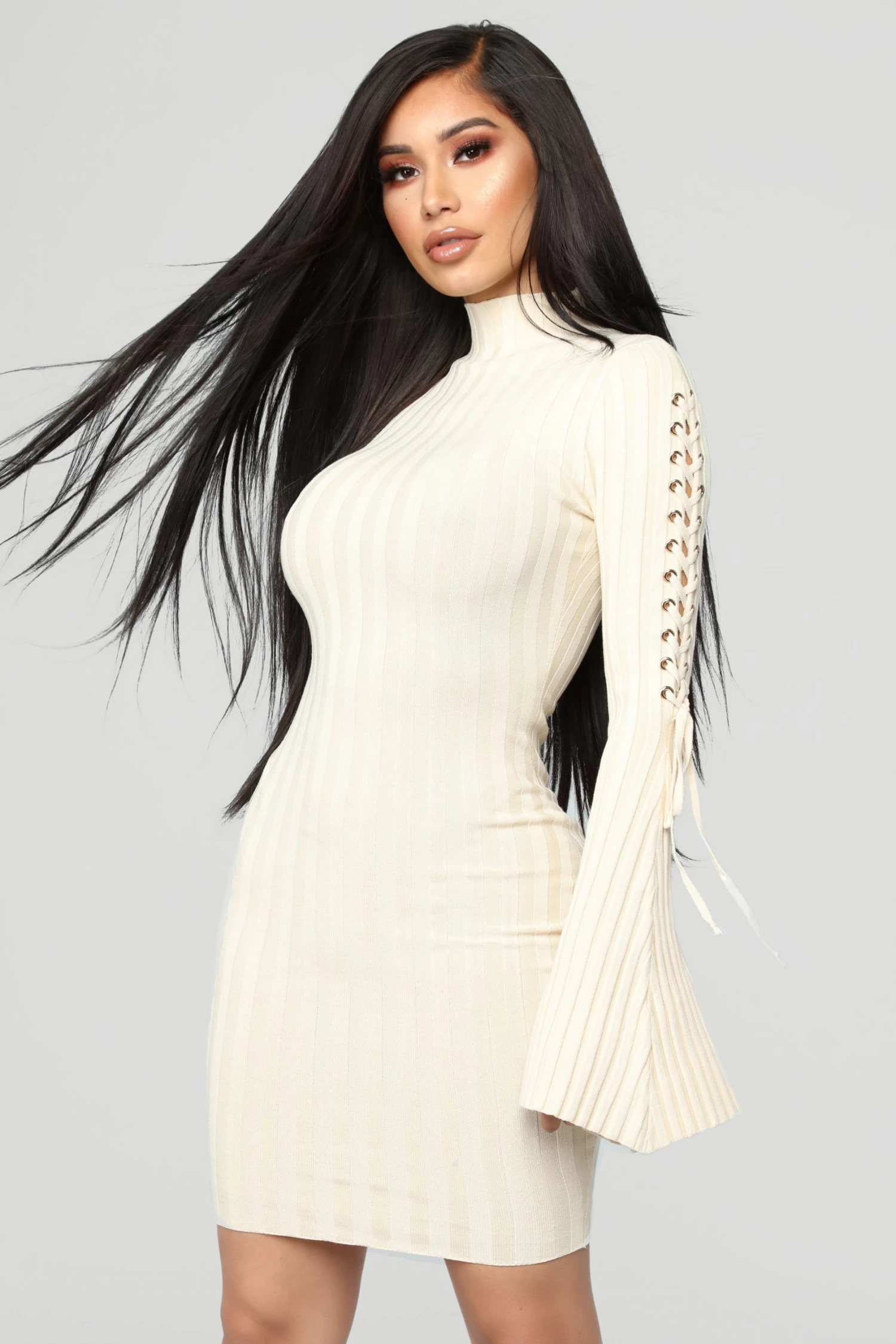 Fashion Nova Next To Me Knit Dress - Ivory 5 Fashion Nova Next To Me Knit Dress - Ivory - Image 3
