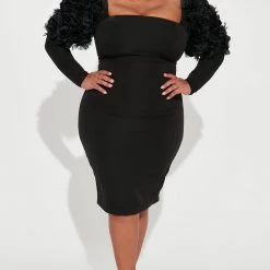 Fashion Nova Nicky Midi Dress - Black -fashion nova dresses Shop 09 26 22Studio1 KJ DJ 10 58 20 3 BD3036 Black 3188 PLUS EH