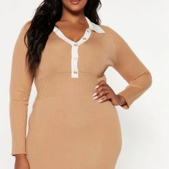 Fashion Nova I'm Her Ribbed Midi Dress - Taupe/combo 11 Fashion Nova I'm Her Ribbed Midi Dress - Taupe/combo -fashion nova dresses Shop 09 26 22Studio4 MS KP 10 50 39 1 J3H0389S Taupecombo 1033 PLUS KS