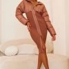 Fashion Nova Kim Puffer Midi Dress - Mocha -fashion nova dresses Shop 09 27 22FallLayers CE 10 12 21 LOOK 11 29826 EH WG MH