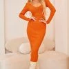 Fashion Nova Kallan Knit Dress - Orange -fashion nova dresses Shop 09 27 22FallLayers CE 10 12 21 LOOK 8 30011 WG MH