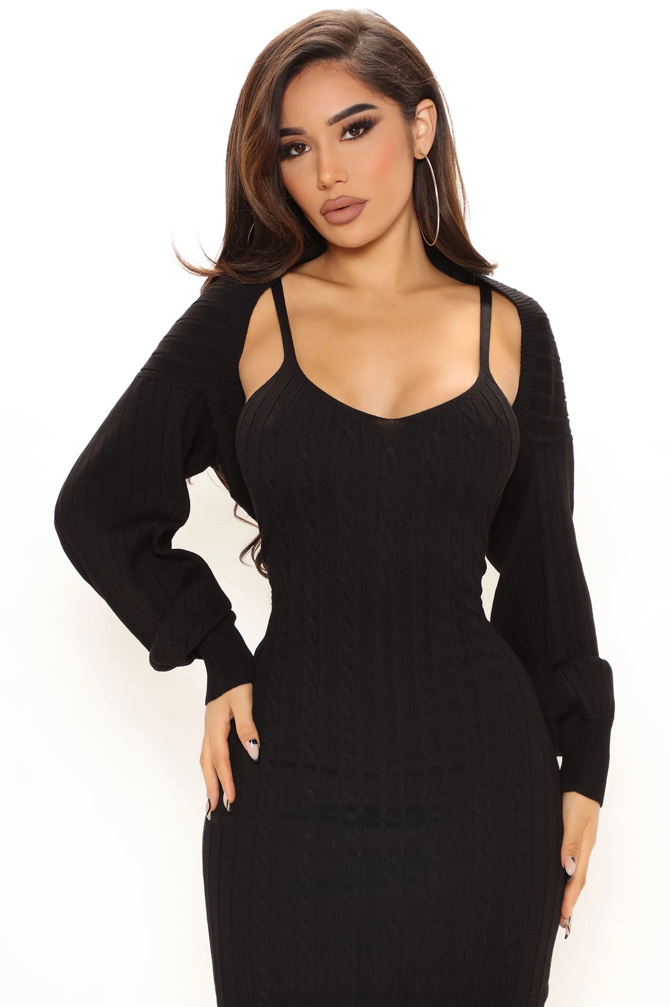 Fashion Nova Warm Wishes Dress Set - Black 5 Fashion Nova Warm Wishes Dress Set - Black - Image 3