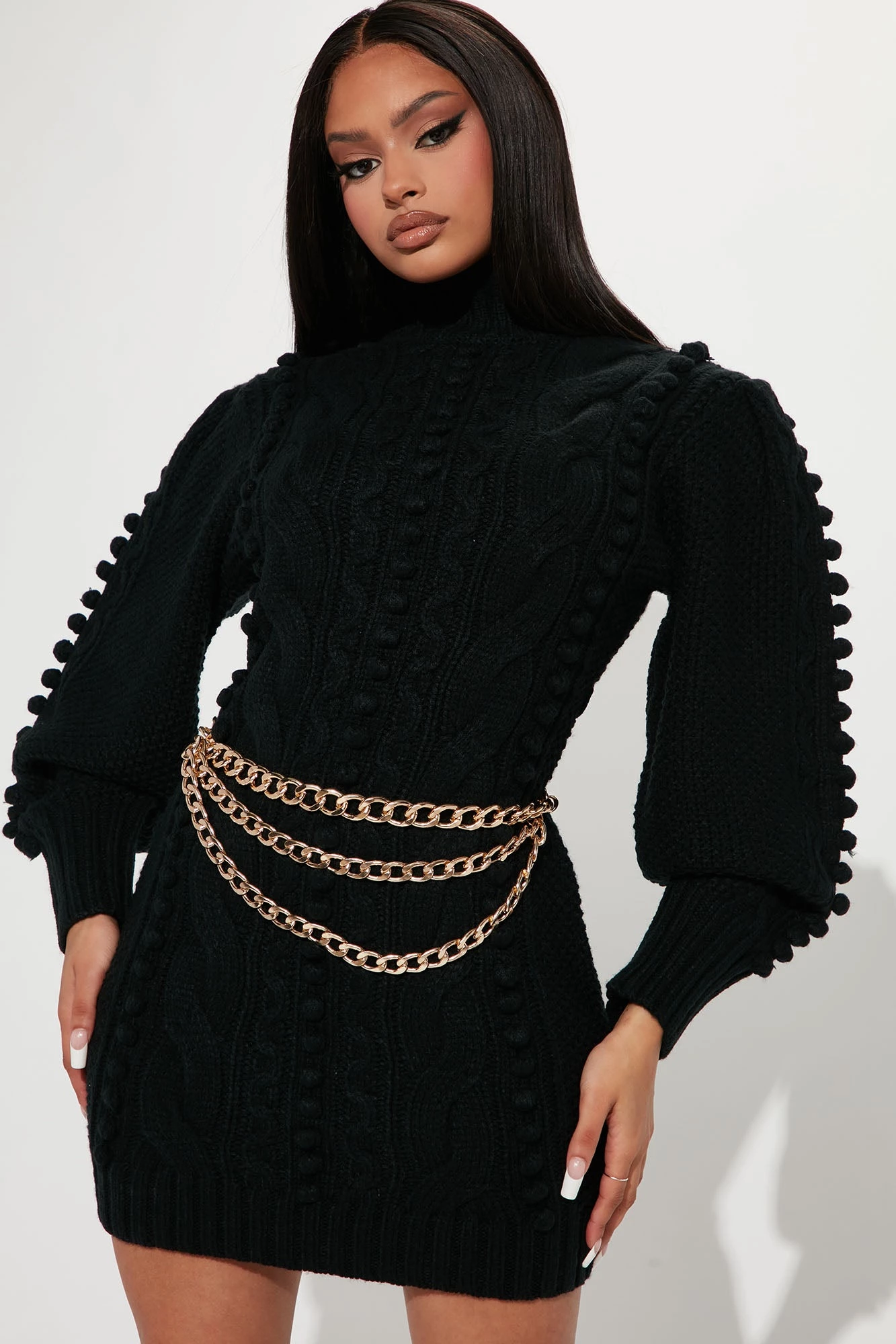 Fashion Nova Sassy Secret Sweater Mini Dress - Black 3 Fashion Nova Sassy Secret Sweater Mini Dress - Black