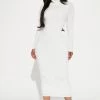 Fashion Nova Amika Ribbed Midi Dress - White -fashion nova dresses Shop 09 28 22Studio2 RM AC 15 41 34 25 RD48438L White 0618 WG