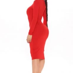Fashion Nova Feelin It Midi Dress - Red -fashion nova dresses Shop 09 29 20Studio2 MS SD 15 32 17 50 DZ7243 Red 6844 EH
