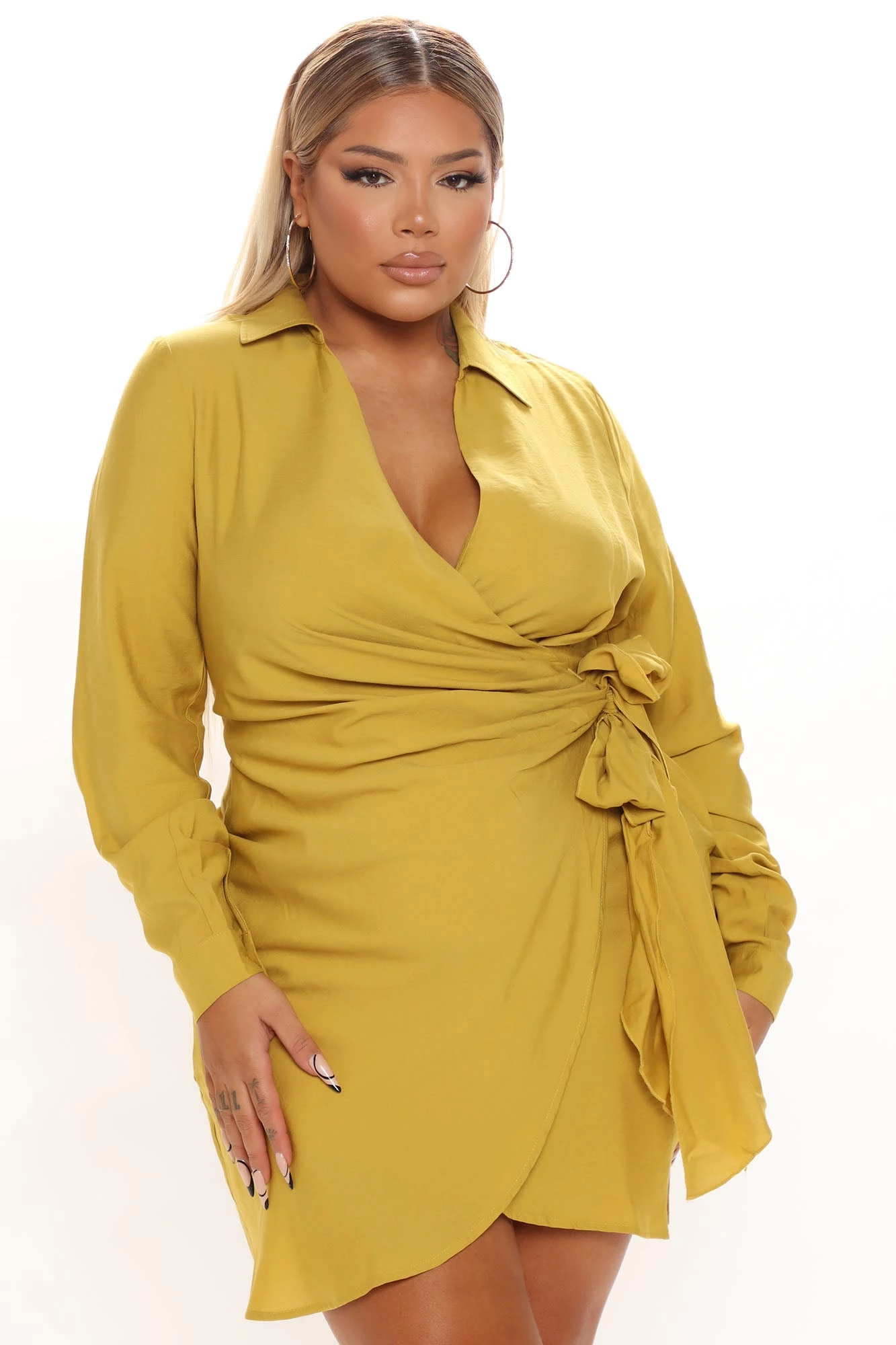 Fashion Nova It's Happy Hour Mini Dress - Mustard 8 Fashion Nova It's Happy Hour Mini Dress - Mustard - Image 6