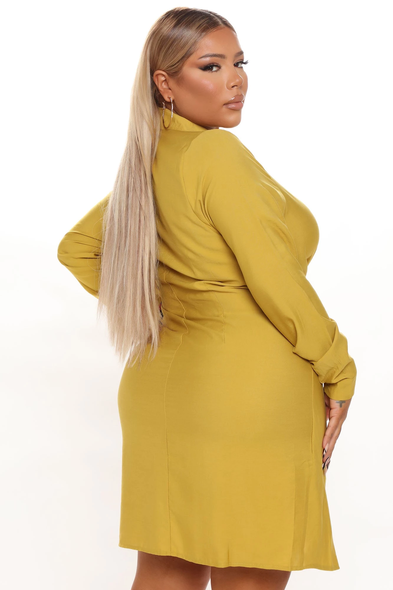 Fashion Nova It's Happy Hour Mini Dress - Mustard 10 Fashion Nova It's Happy Hour Mini Dress - Mustard - Image 8