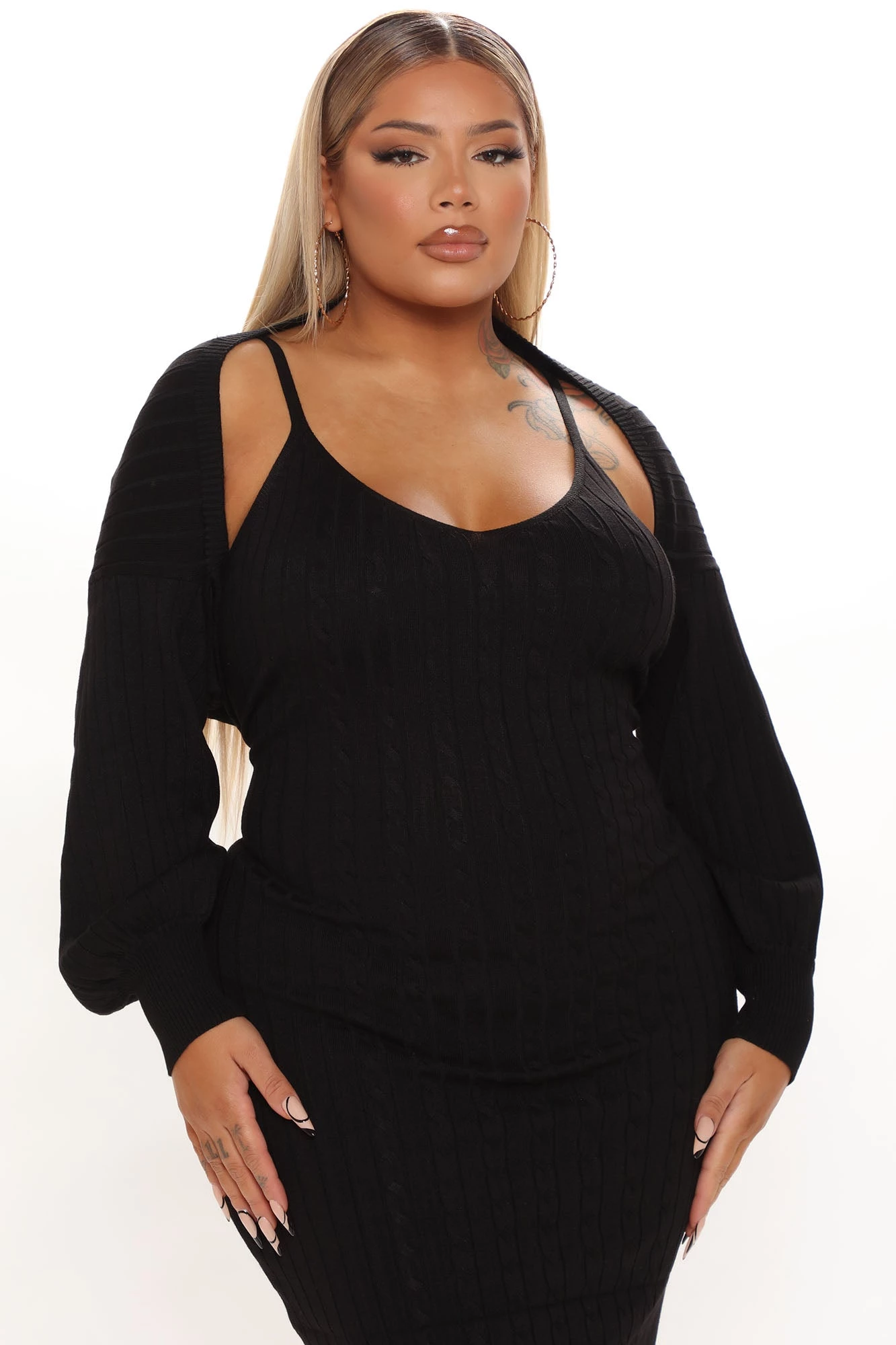 Fashion Nova Warm Wishes Dress Set - Black 9 Fashion Nova Warm Wishes Dress Set - Black - Image 7