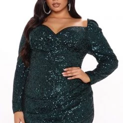 Fashion Nova Shining Glam Sequin Mini Dress - Hunter -fashion nova dresses Shop 10 01 20Studio4 DD JH 12 56 30 35 PD70911E Hunter 53217 PLUS EH