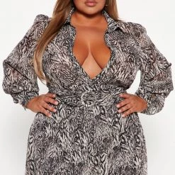 Fashion Nova Latecia Maxi Dress - Black/combo -fashion nova dresses Shop 10 03 22Studio3 KJ AC 12 02 29 24 DM2702 Blackcombo 5028 PLUS ES