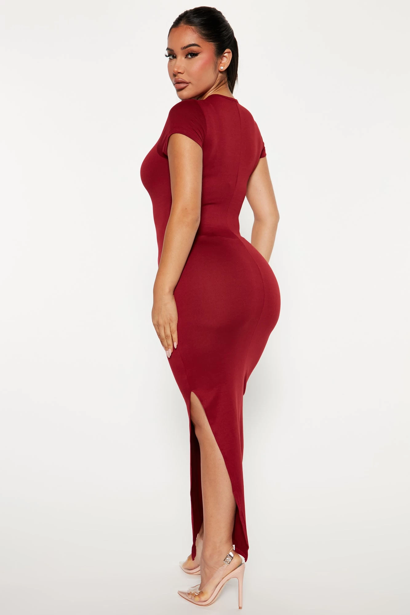 Fashion Nova Cristi Maxi Dress - Burgundy 5 Fashion Nova Cristi Maxi Dress - Burgundy - Image 3