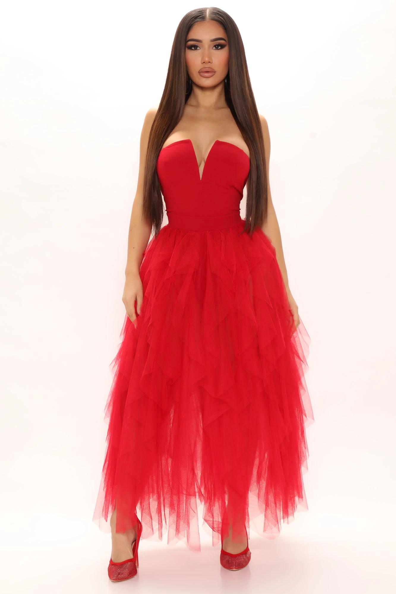 Fashion Nova Caught My Eye Tube Maxi Dress - Red 4 Fashion Nova Caught My Eye Tube Maxi Dress - Red - Image 2